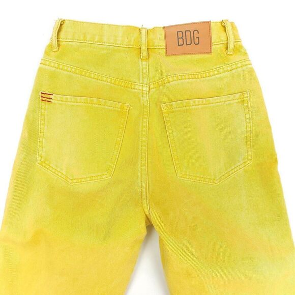 URBAN OUTFITTERS BDG Cowboy Jeans Slouchy Straight Western Yellow Womens 25 x 29 - Picture 6 of 9